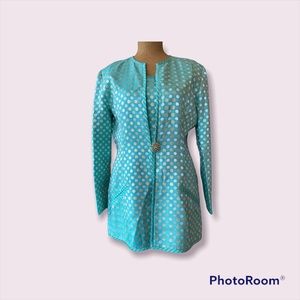 Karen Lawrence 2pc metallic  Blazer and tank size 12